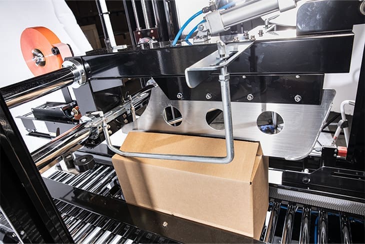The adjustable front flap plow on the SB-2EX case taper