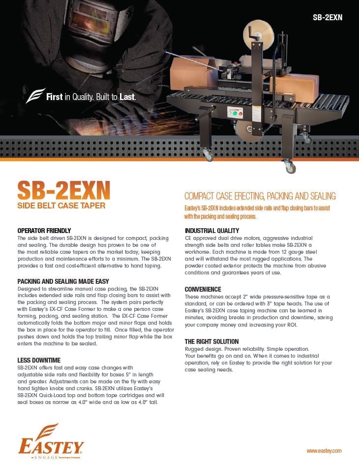 SB-2EXN side belt case taper brochure