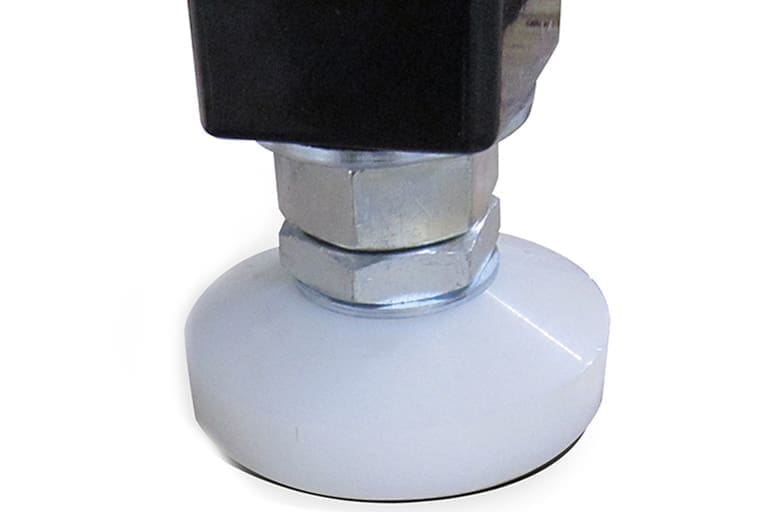 Adjustable foot extensions of the EX-CF case former