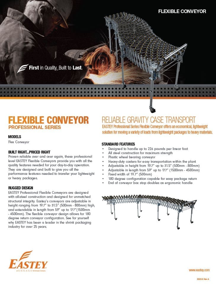 Brochure of the flexible conveyor system