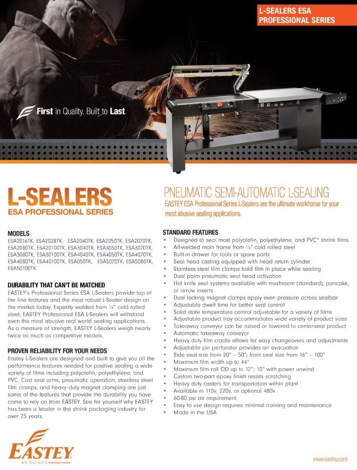 Pneumatic l sealer brochure