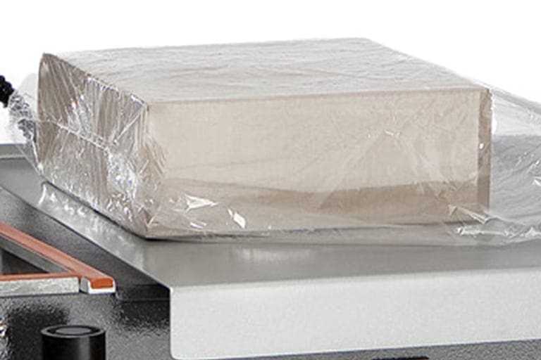 Product being shrink wrapped