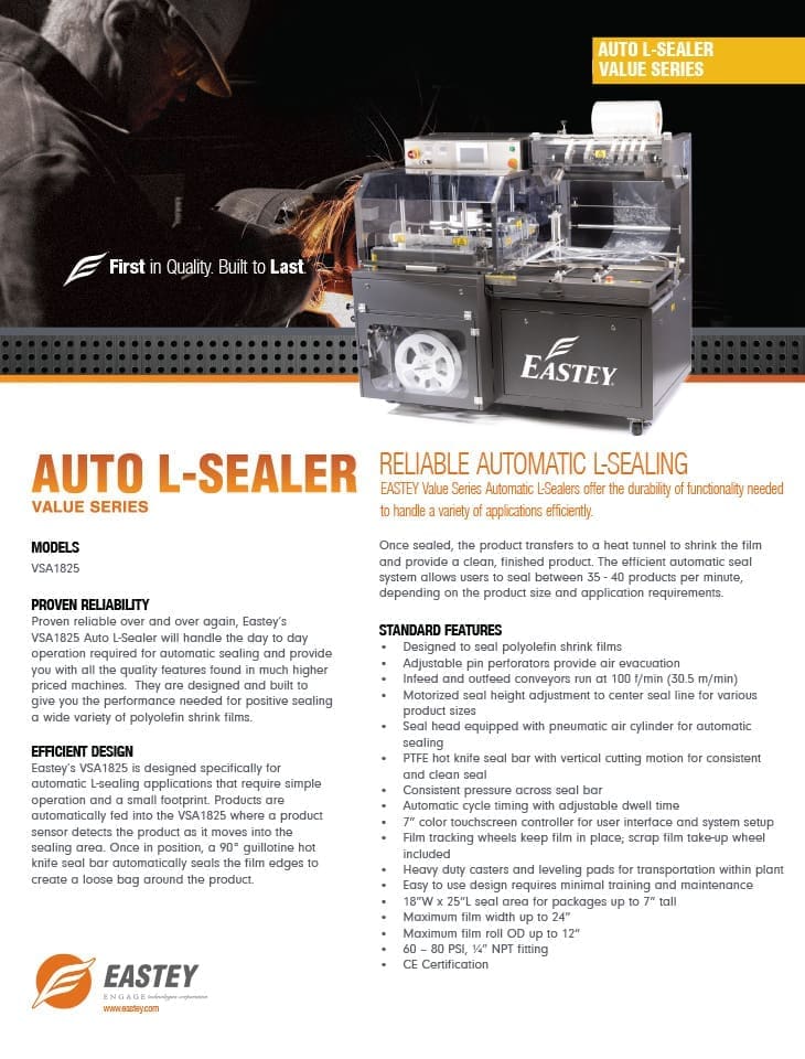 VSA1825 automatic l sealer brochure