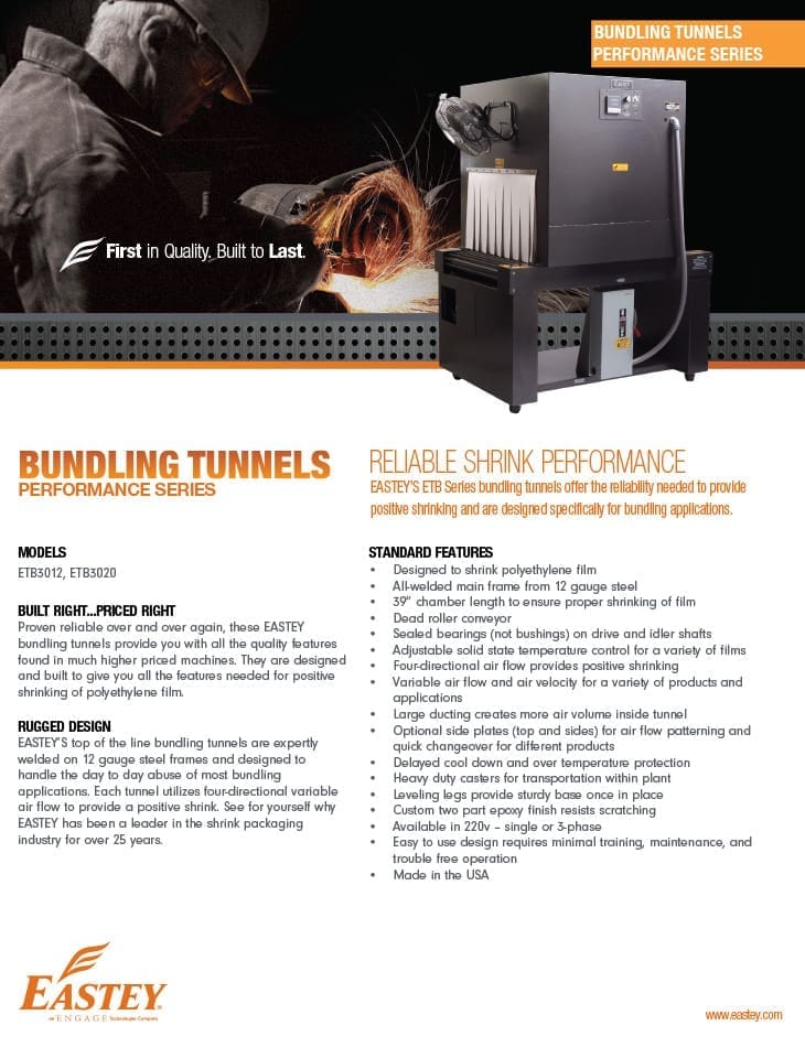 Brochure for the bundling tunnel