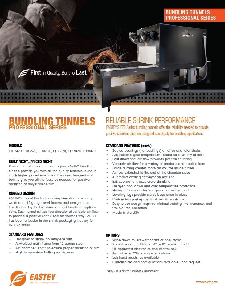 Brochure of the bundling tunnel