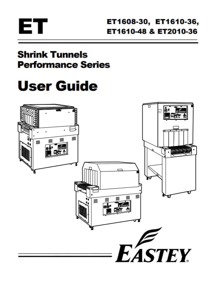 Eastey shrink tunnel user guide