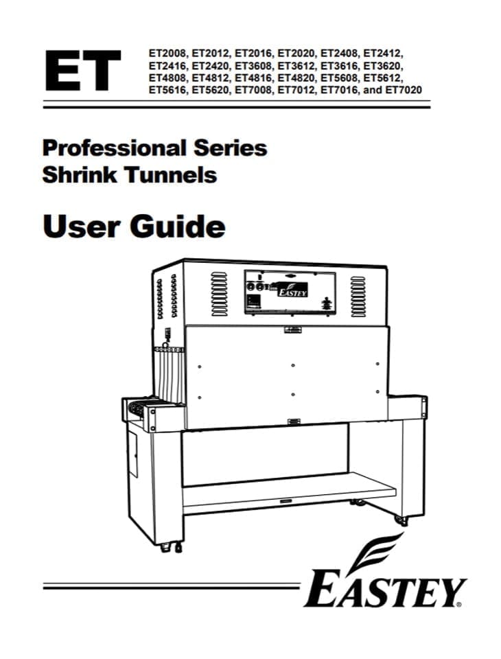 Eastey shrink tunnel user guide