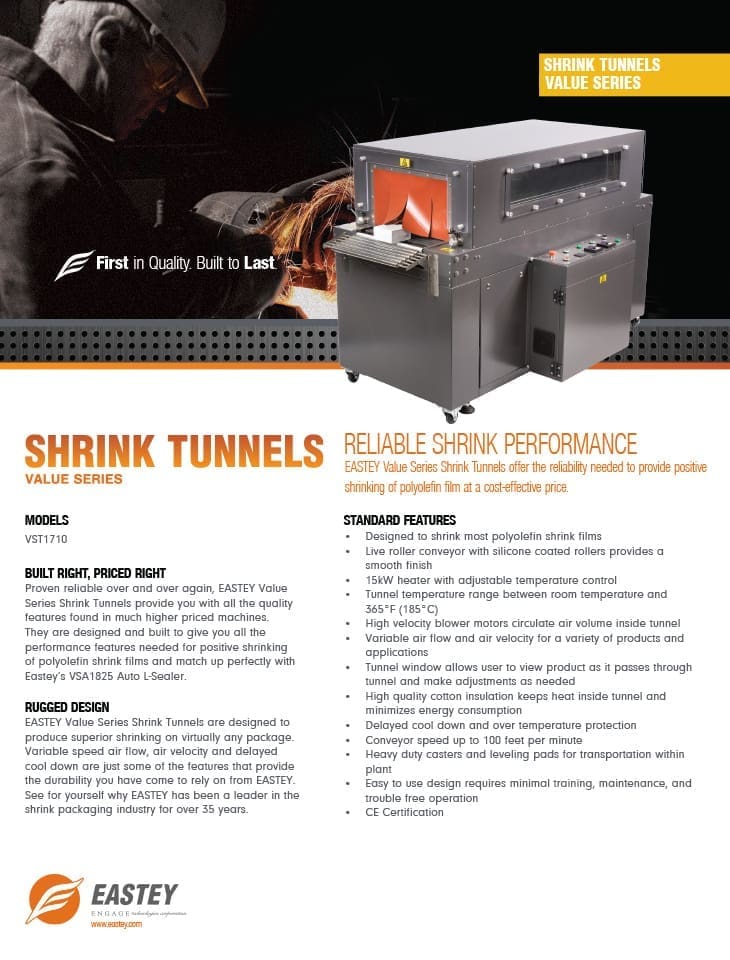 Shrink tunnel brochure