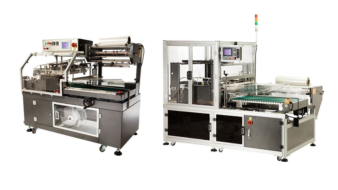 Industrial packaging machinery with conveyor belts.