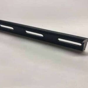 Black slotted channel, metal.