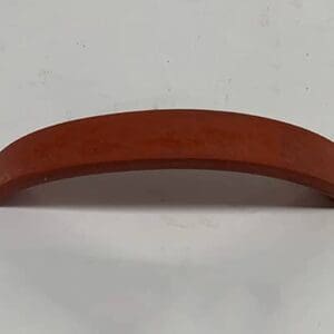 Here's an alt tag for the image: Red rubber curved strip.