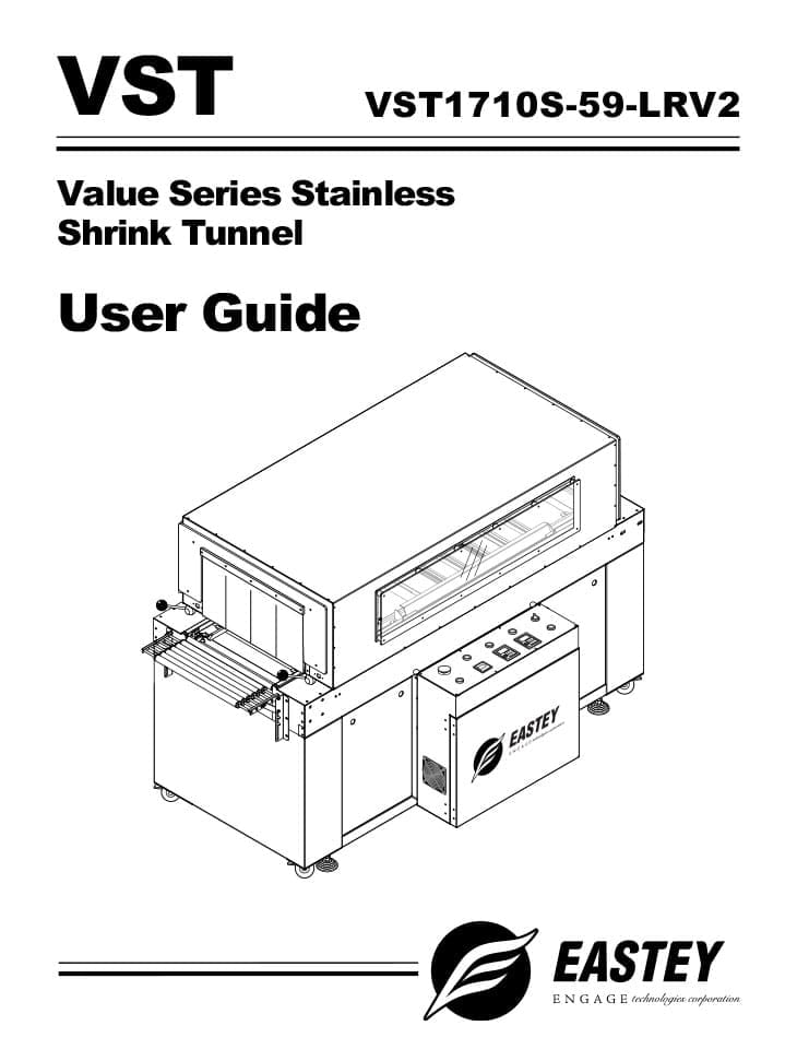 VST1710 shrink tunnel User Guide